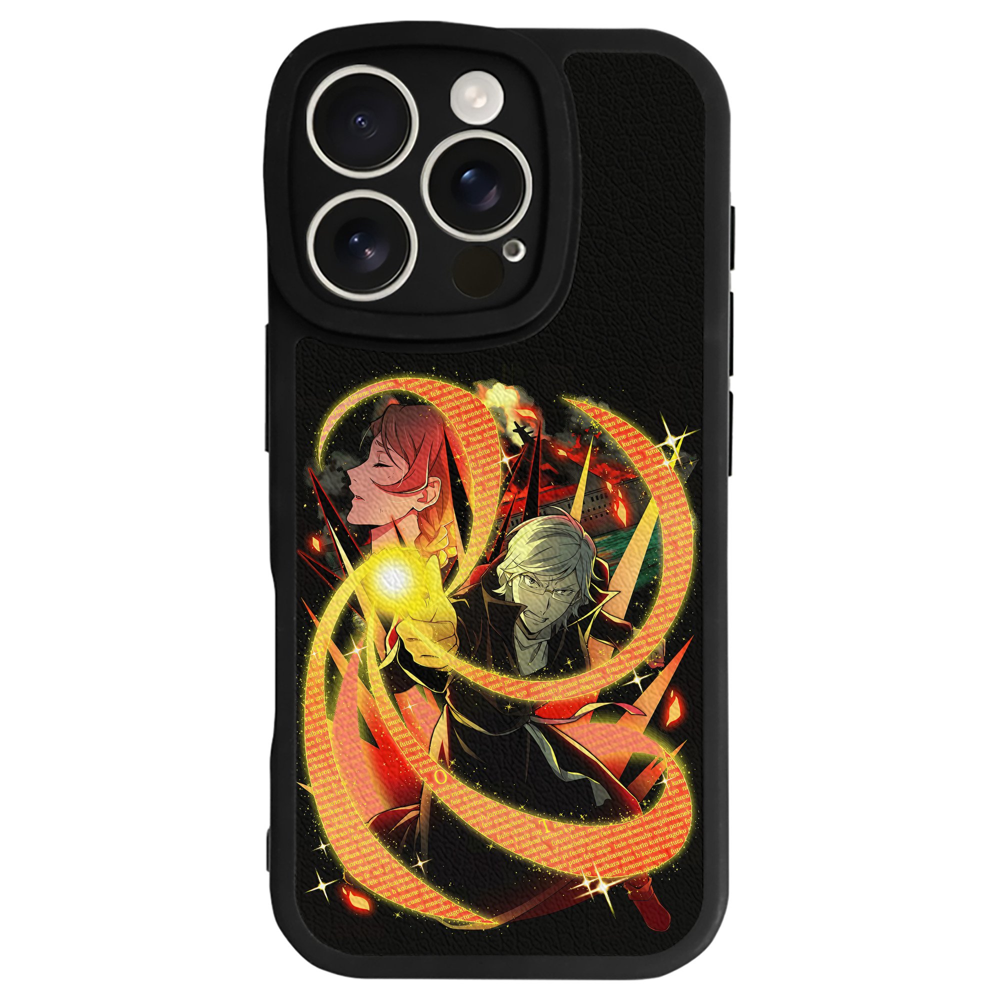 （画像用） 文豪ストレイドッグス Bungo Stray Dogs 【iPhone 16シリーズ対応】シリコンスマホケース（レザー調） 材質：シリコン